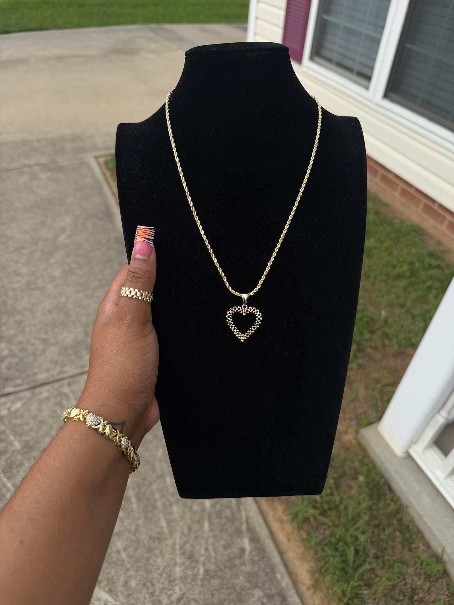 Rolex Heart Necklace