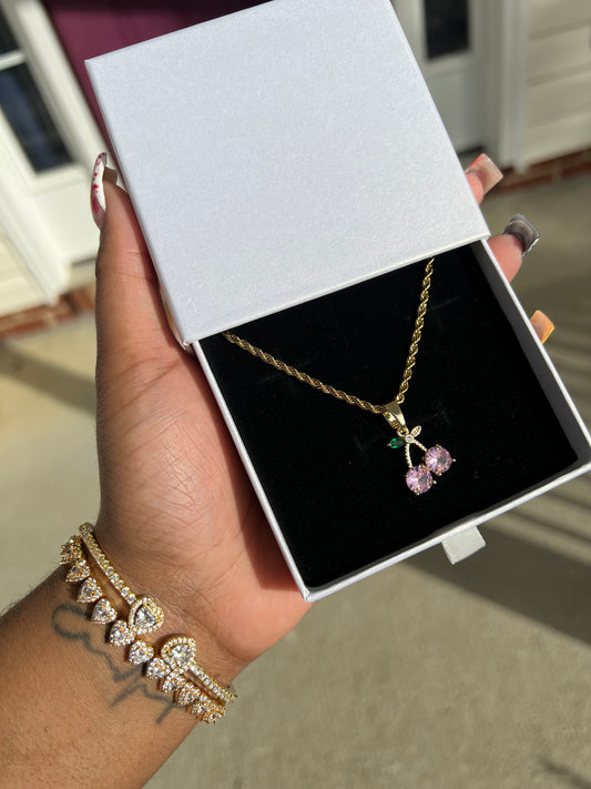 Cherry Rope Necklace