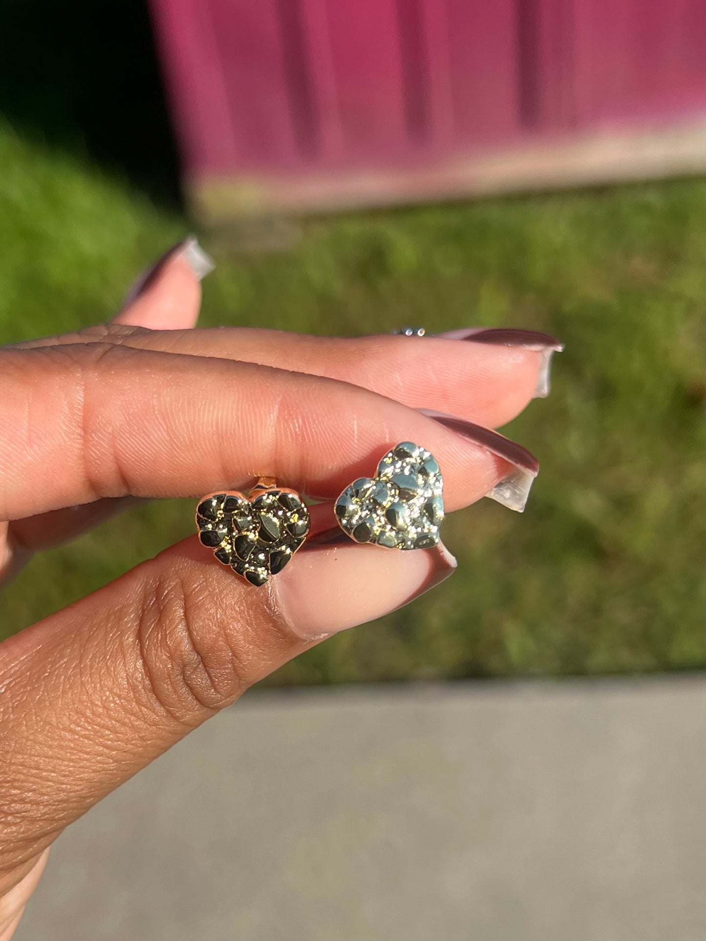 HEART NUGGET EARRINGS