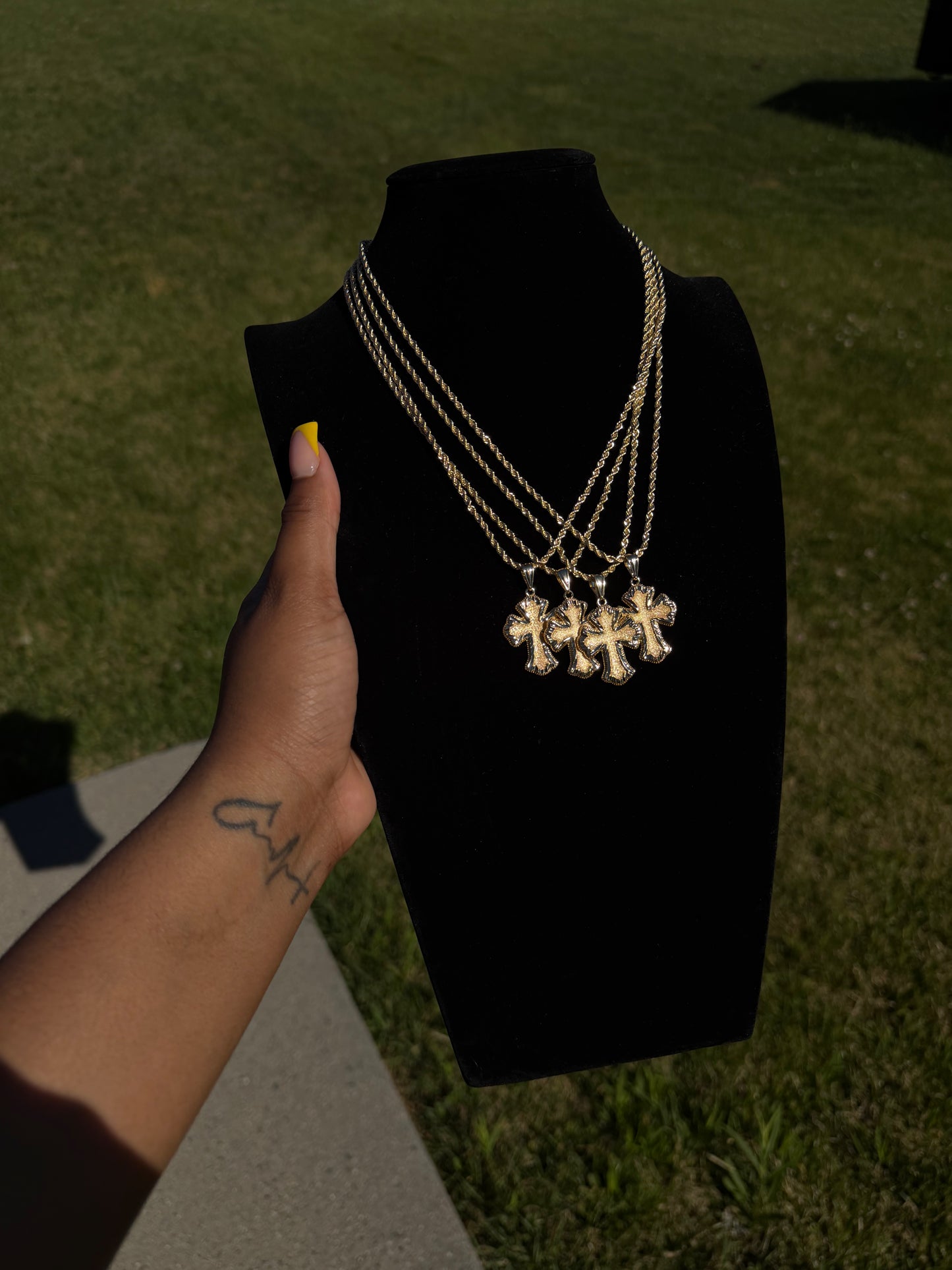 Chrome Cross necklace