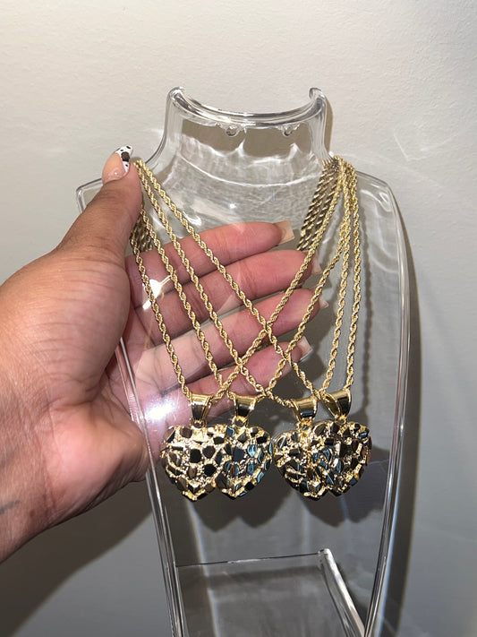 Nugget Heart Necklace